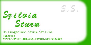 szilvia sturm business card